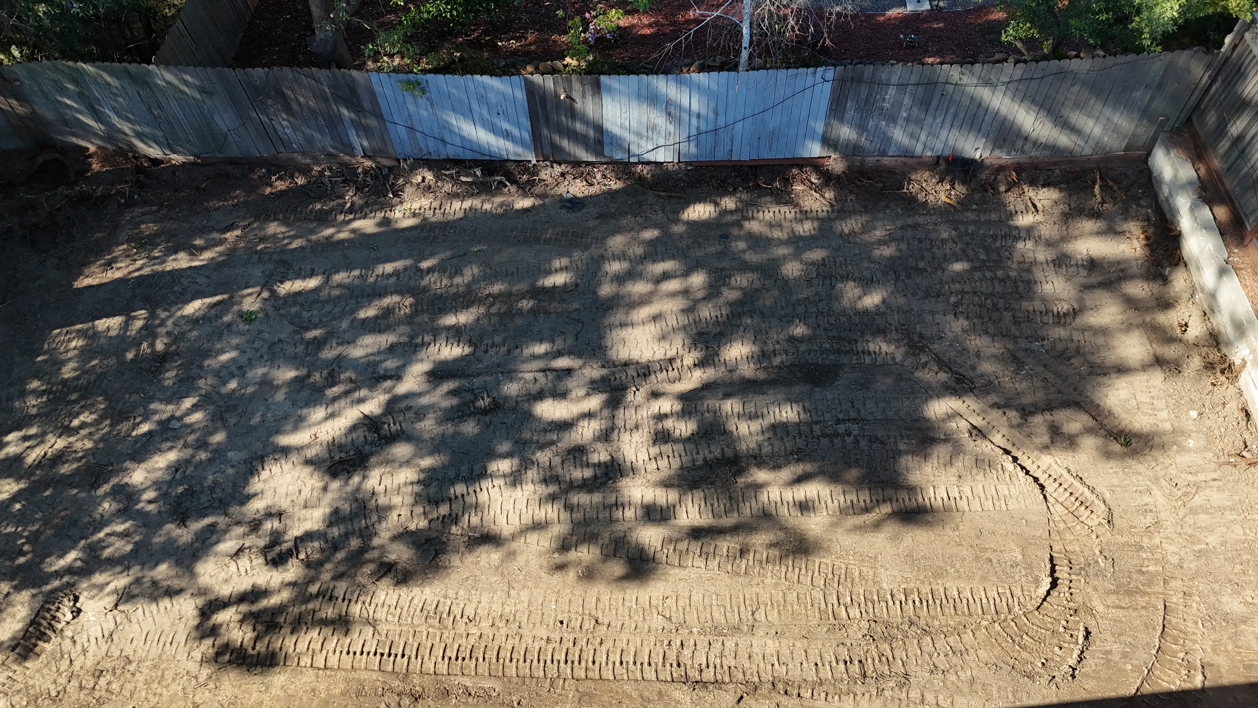 Aerial view of a graded residential lot after Demo Patrol demolition and cleanup