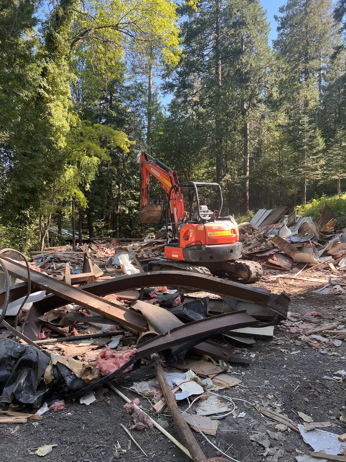 Demo Patrol crew clearing a residential lot in Magalia, just east of Chico